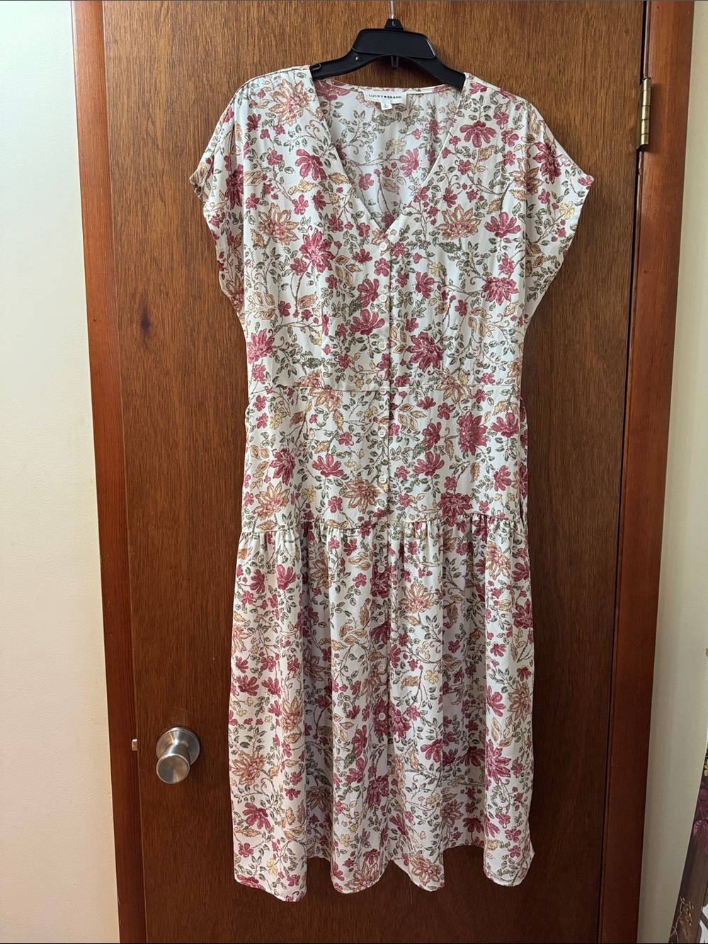 Women’s Lucky Brand Floral Midi Dress Size Large